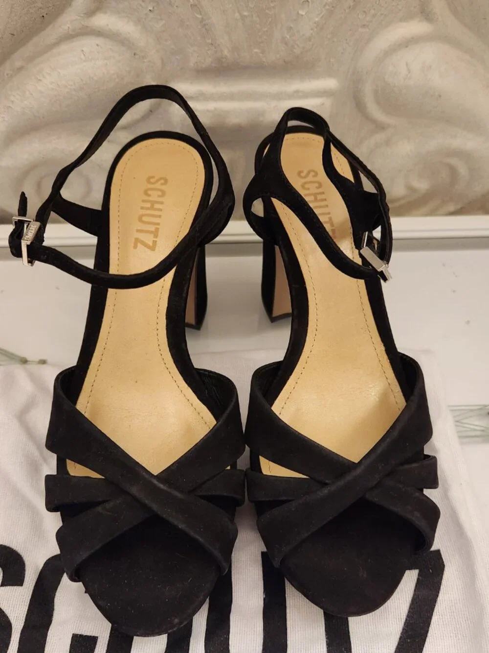 SCHUTZ Black Suede 